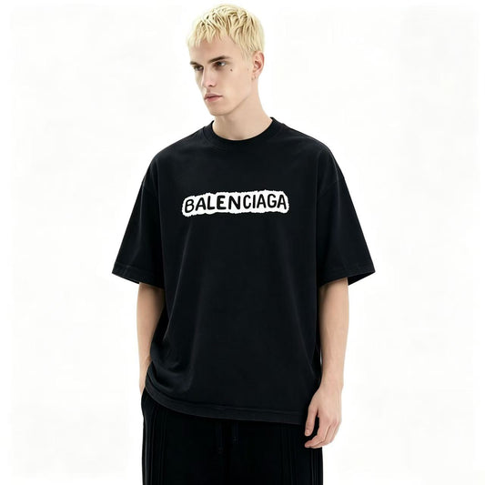 New Unisex Playful Logo Graphic T-Shirt, Short Sleeve Casual Tee