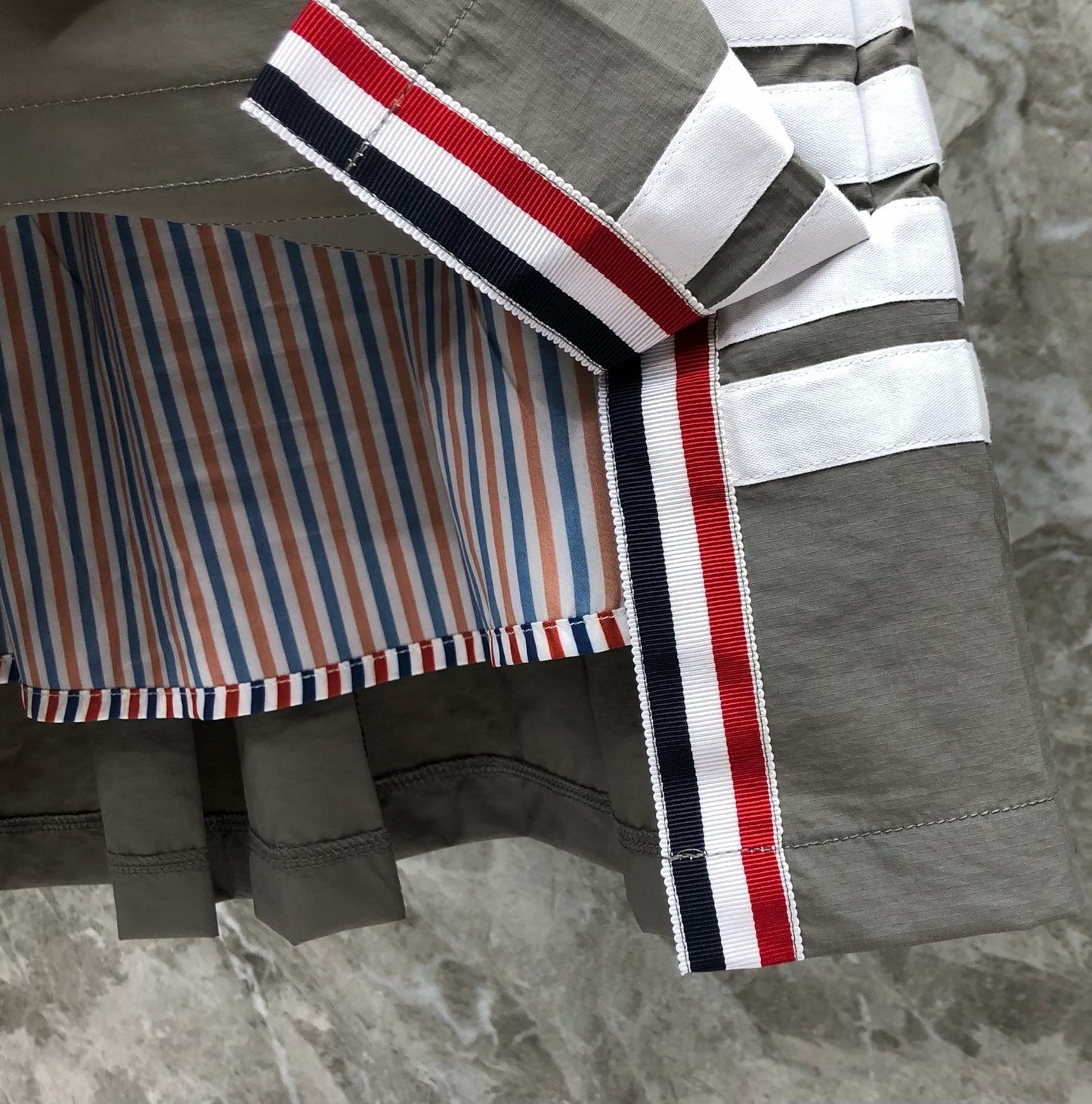 Women's Elastic Waist Four Stripe Mini Skirt