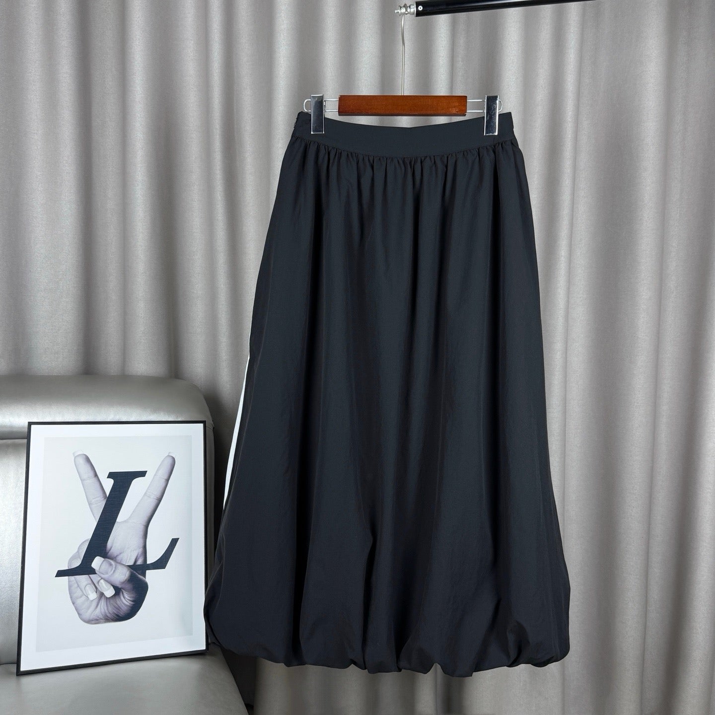 Sweet & Chic Embroidered High Waist Bubble Hem Maxi Skirt
