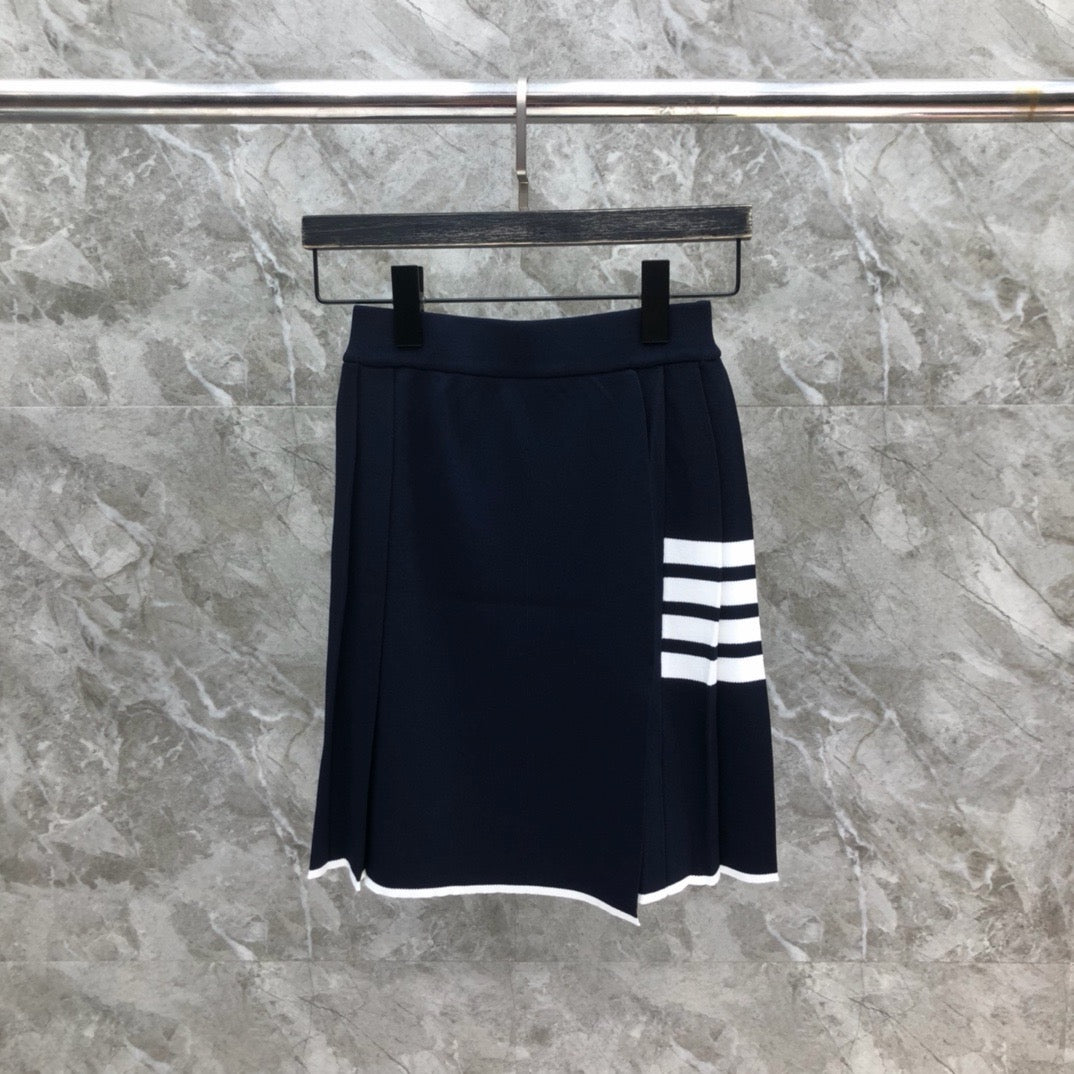 Women's Knit Four Stripe Mini Skirt