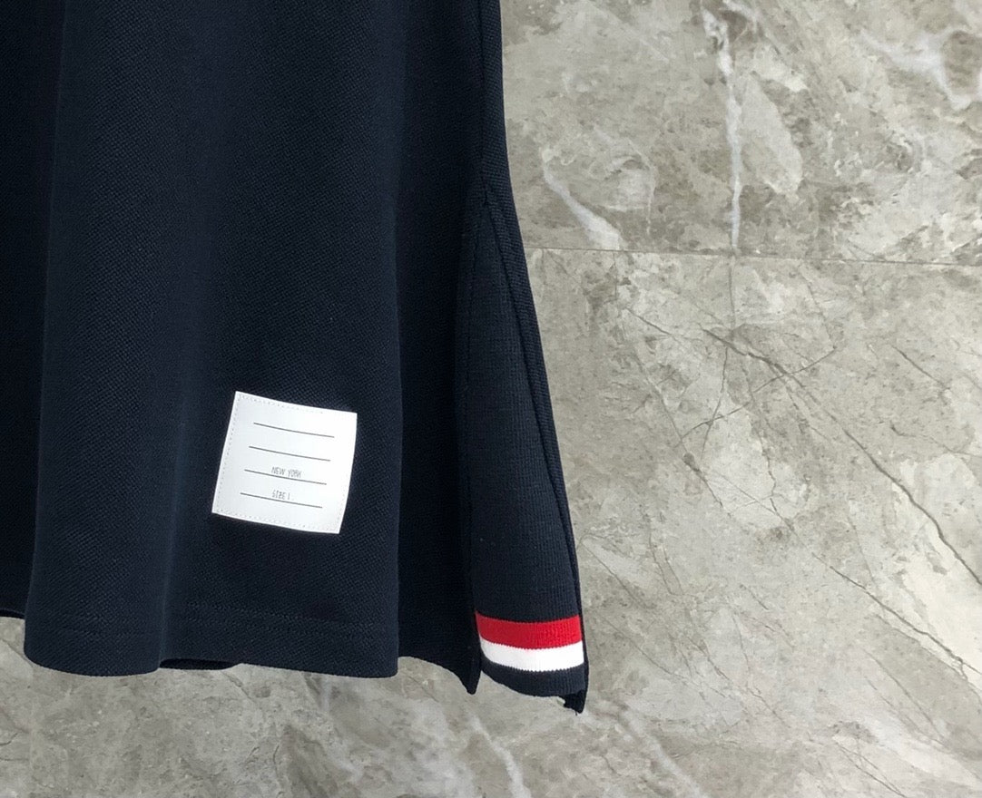 Women's Piqué Cotton Polo Dress with Contrast Webbing Detail