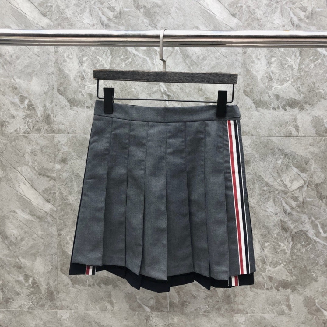 Women's High Waist Color Block A Line Mini Skirt