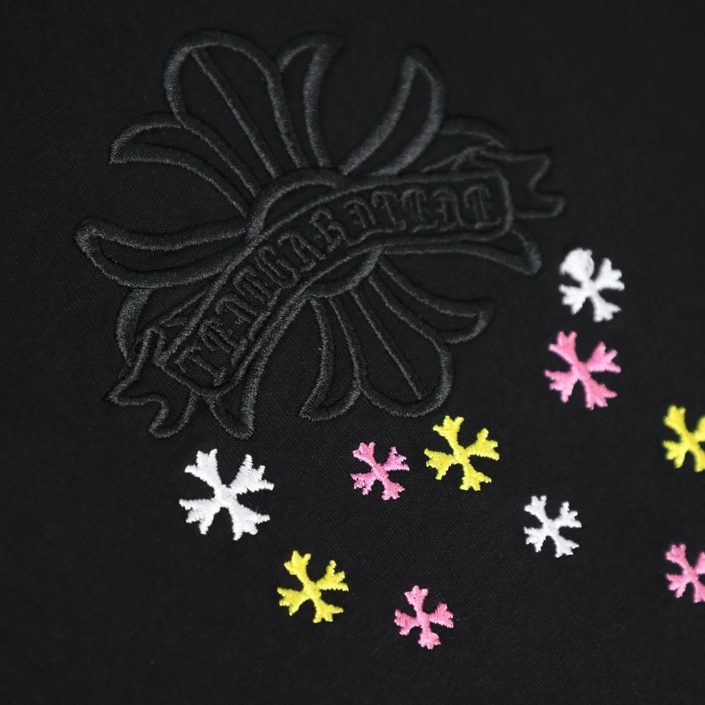 Chrome Hearts 26SS Cutout Embroidered Vintage Short Sleeve T-Shirt