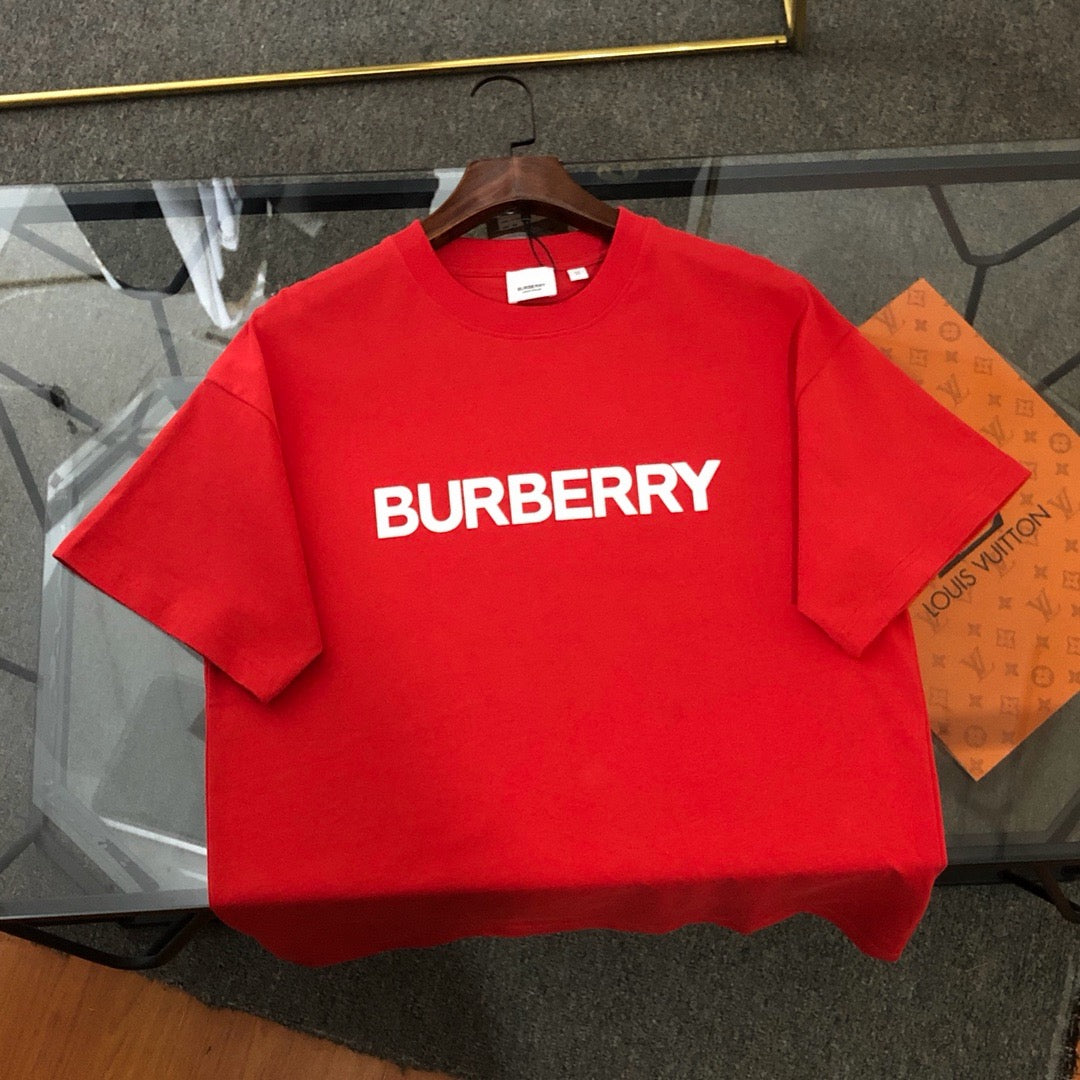 Embroidered Letter Logo Crew Neck T-Shirt