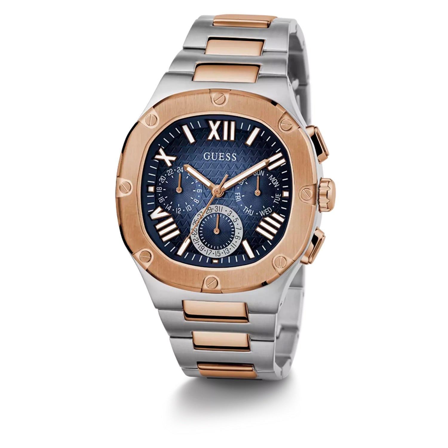 GSS GW0572G4 pour homme Couleur du boîtier 2 tons - Bracelet en acier inoxydable de forme carrée