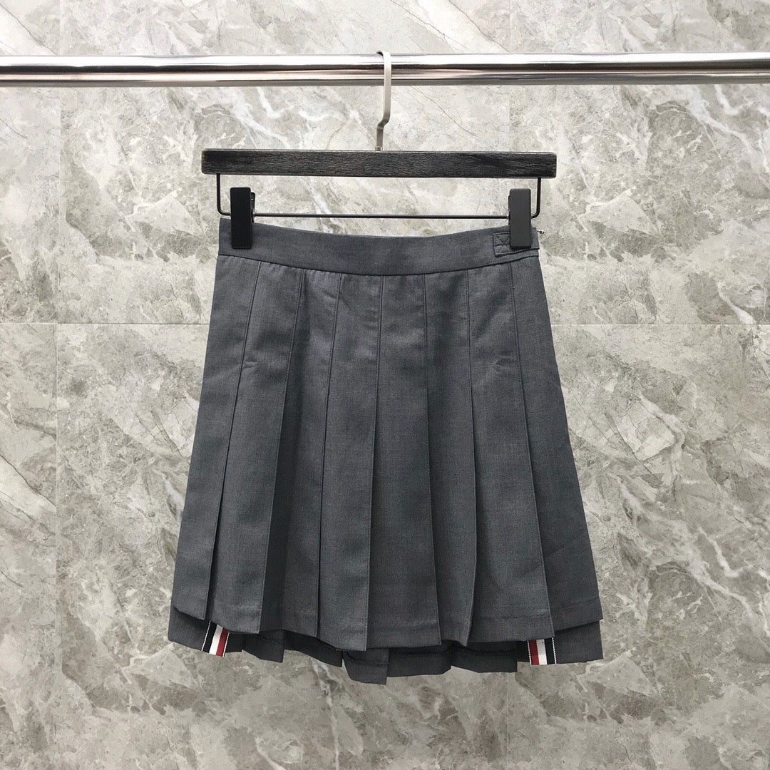 Women's High Waist High Low Ruched Mini Skirt
