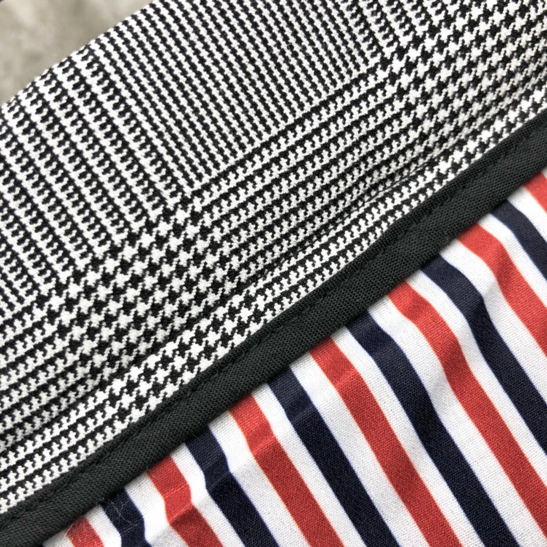Women's Houndstooth Pleated Mini Skirt