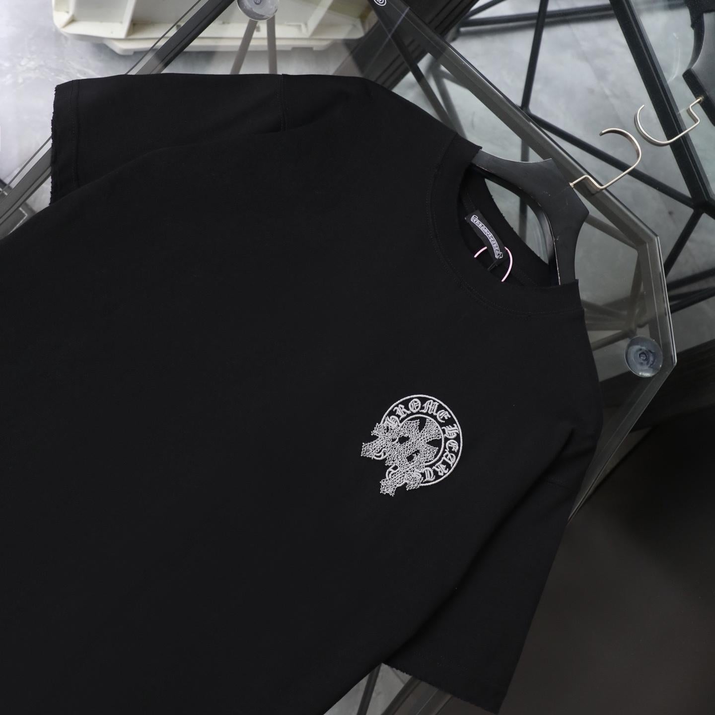 Chrome Hearts 26SS Hollow Embroidered Vintage Short Sleeve T-Shirt