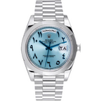 RLX Day Date Blue Arabic Dial Platinum