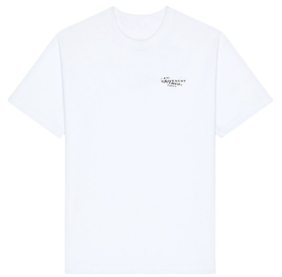 New Crew Neck Pure Cotton T Shirt with Small Chest Print