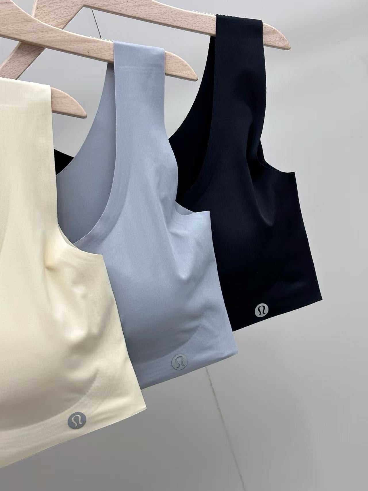 3-pack Ice Silk Zero-Feel Seamless Wire-Free Sports Bra