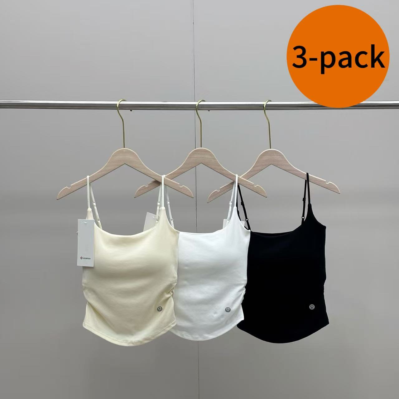 3-pack 2026 New Stretch Camisole with Built-In Chest Pads