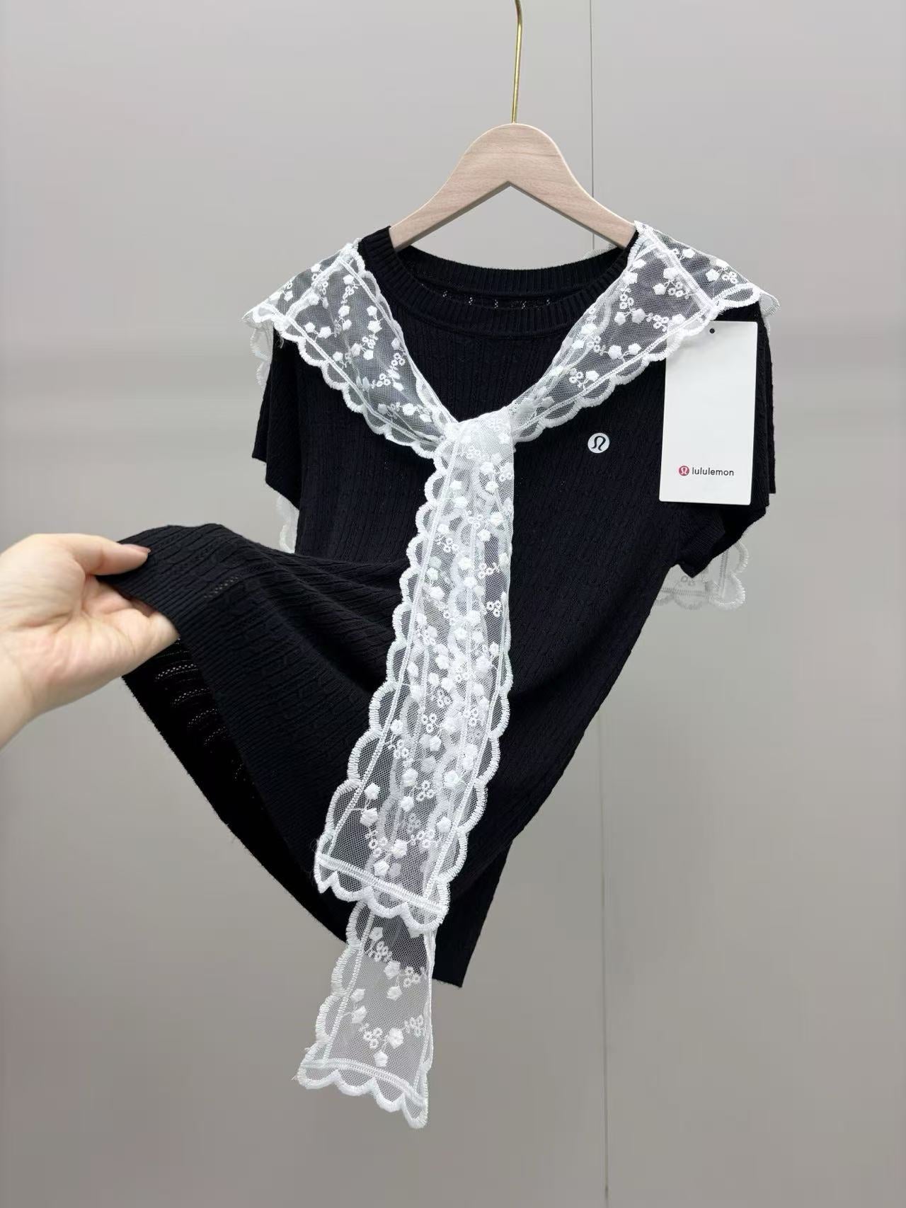 2-pack 2026 New Ice Silk Knit Lace Shrug Short Sleeve Cardigan
