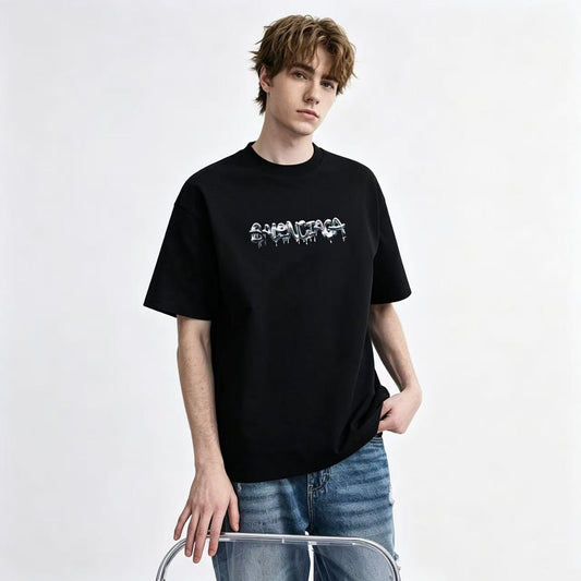 New SLIME Jelly Graffiti Logo Letter Print T Shirt