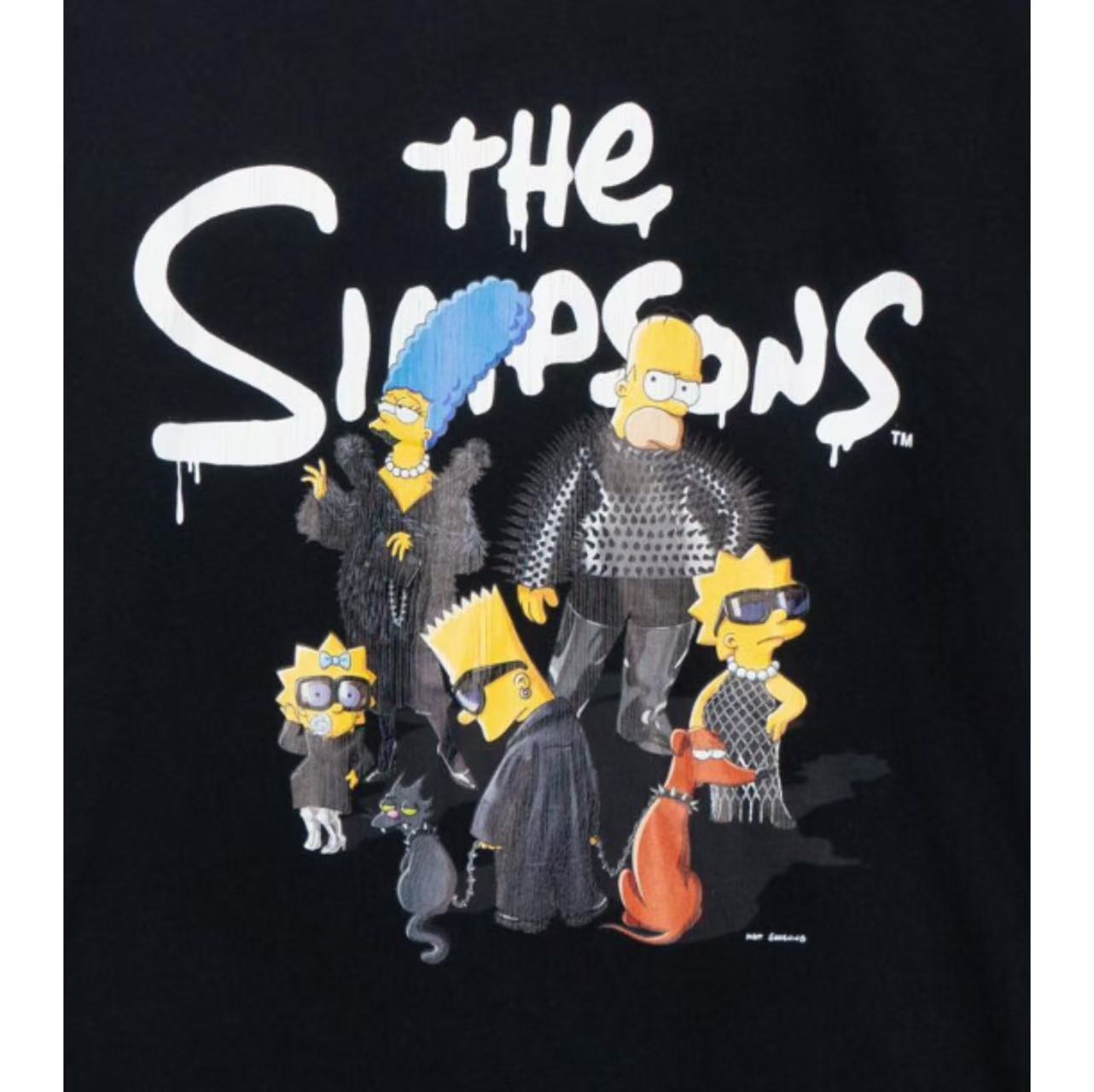 New Simpsons Cartoon Print Crew Neck T Shirt