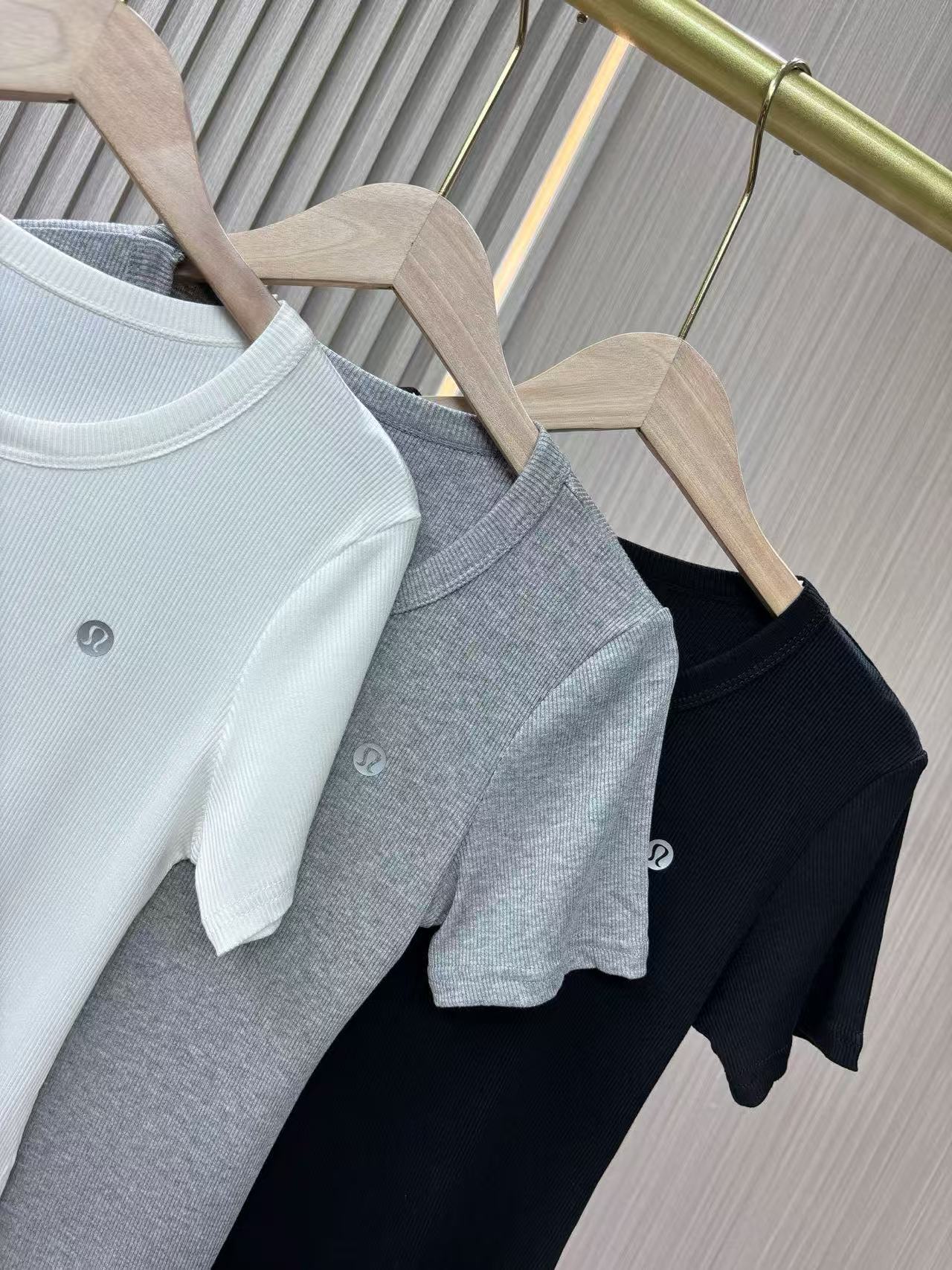 3-pack 2026 New Cotton Ribbed U-Neck Short Sleeve T-Shirt