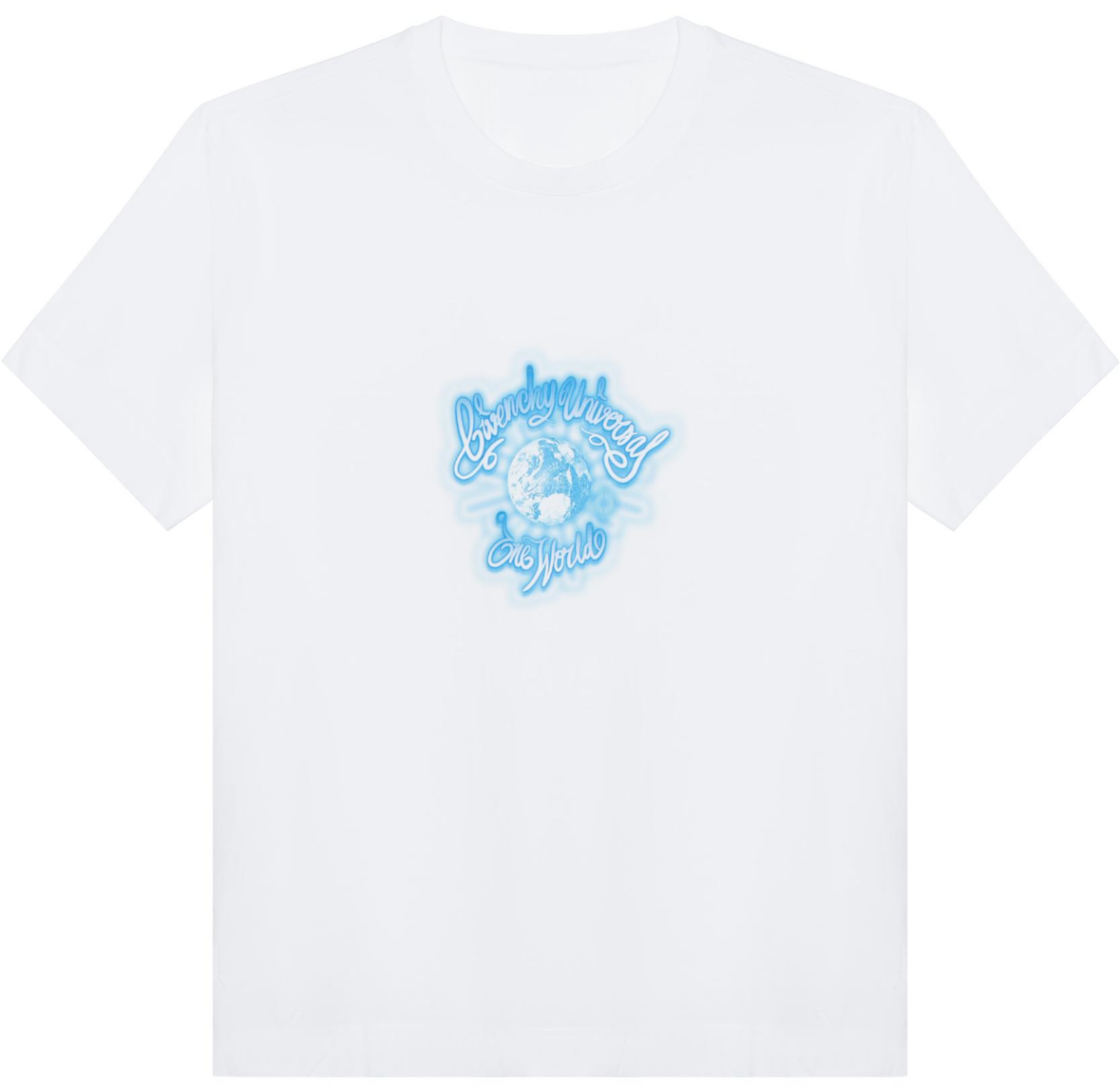 New Pure Cotton T Shirt with Chest Tie-Dye Effect