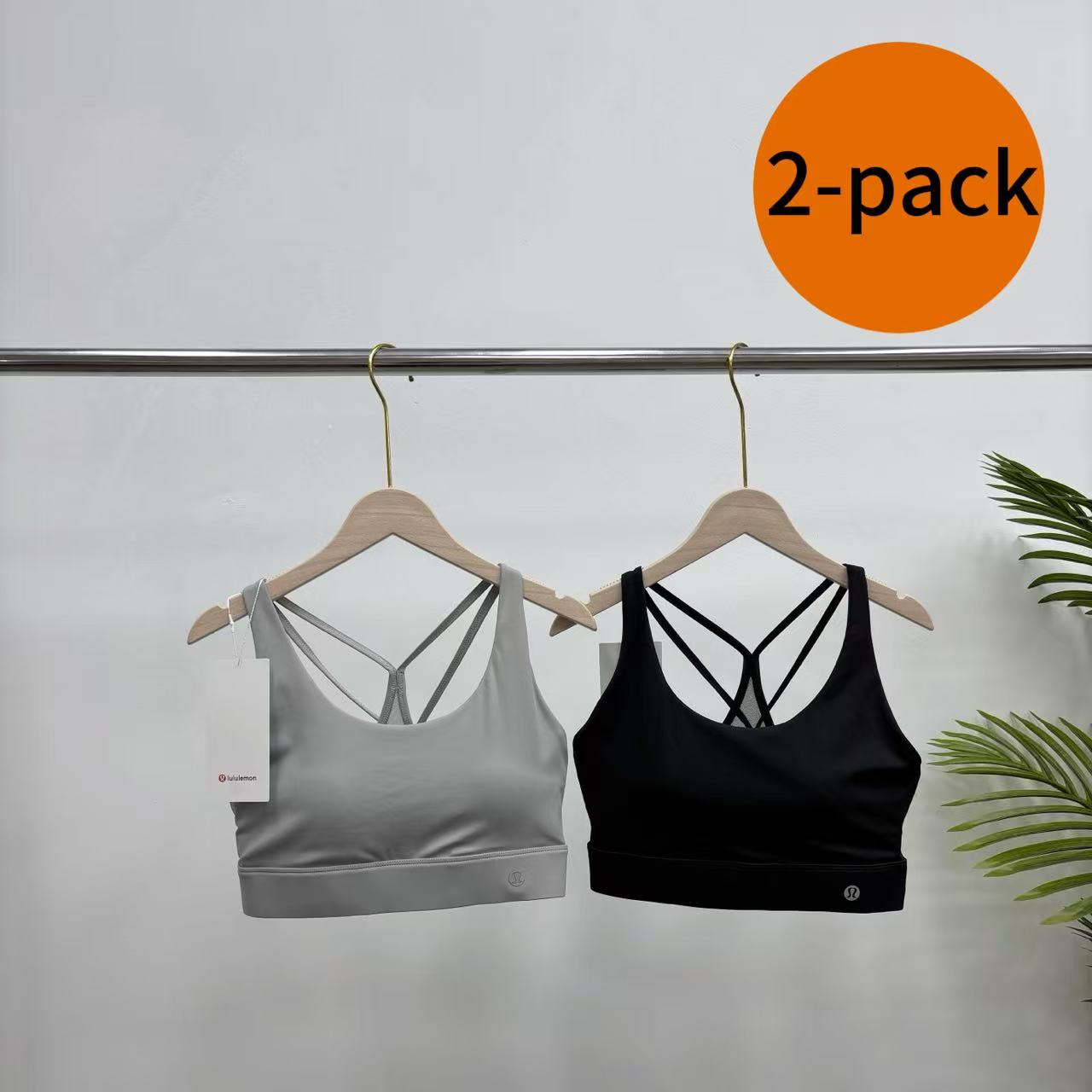 2-pack Professional Shockproof Yoga Running Fitness Sports Bra