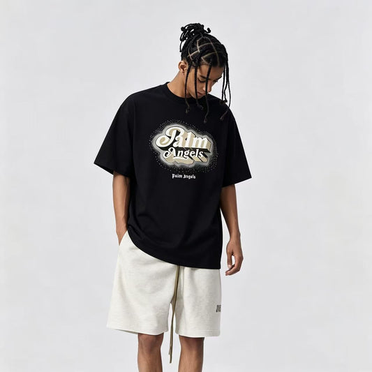 New High Quality Pure Cotton T Shirt with Letter Logo Print Design Versatile and Stylish