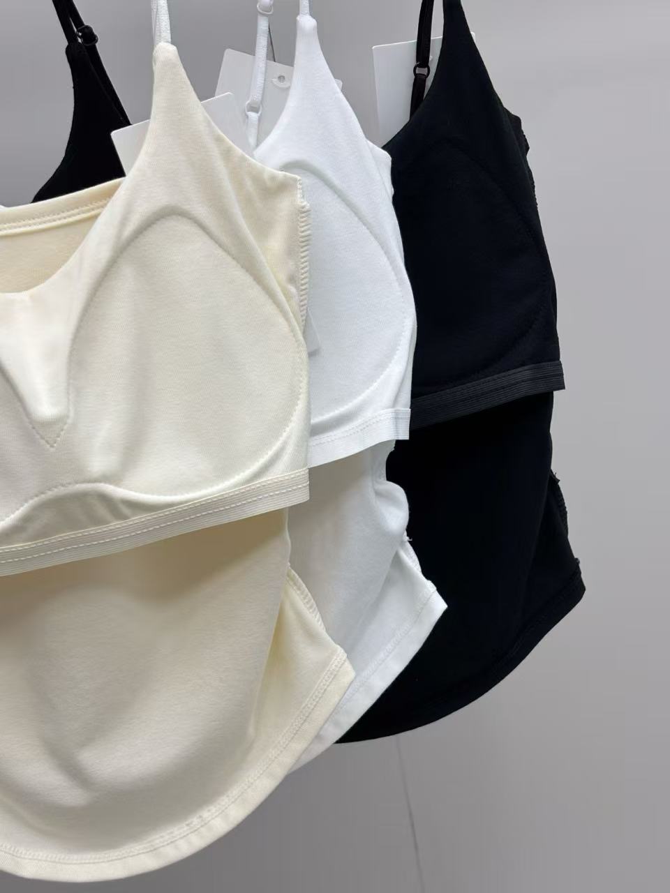 3-pack 2026 New Stretch Camisole with Built-In Chest Pads
